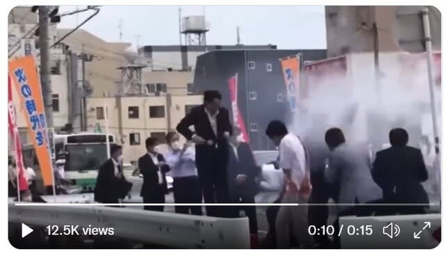 【動画】【安倍晋三】元首相暗殺銃撃事件動画、崩れ落ちる安倍さん　地上波テレビで放送無し、ケネディ暗殺とは違った忖度報道 - ニュースサイト宮崎信行の国会傍聴記
